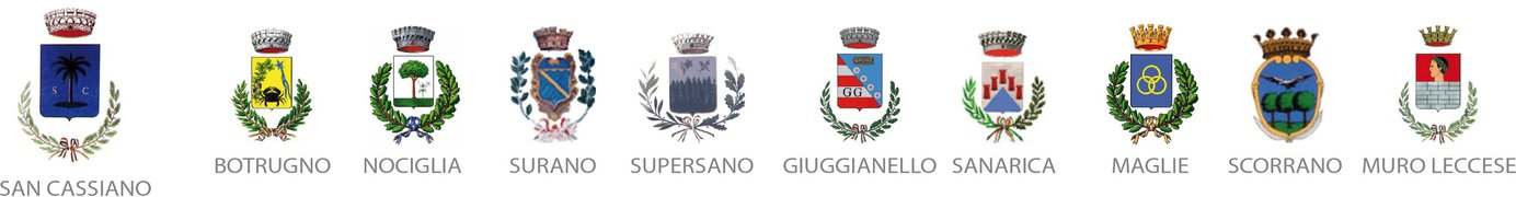 Comuni di San Cassiano, Botrugno, Nociglia, Surano, Supersano, Giuggianello, Sanarica, Maglie, Scorrano, Muro Leccese